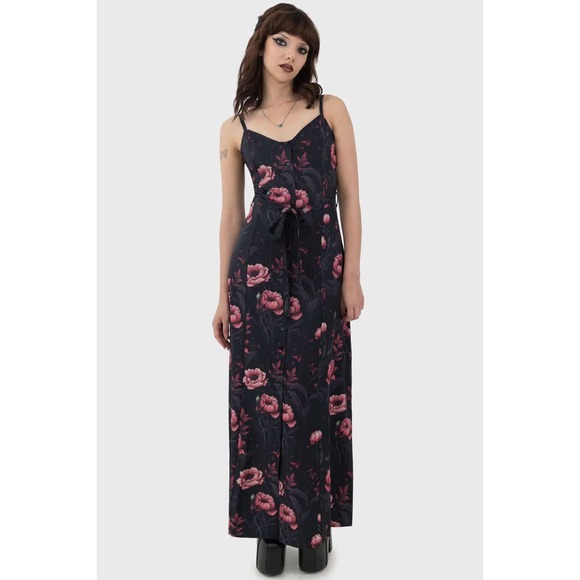 Killstar Dresses & Skirts - Killstar floral cottage chorus maxi dress XL NWT